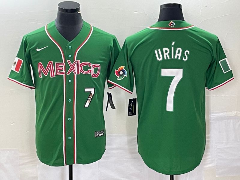 Men 2023 World Cub Mexico #7 Urias Green white Nike MLB Jersey14->more jerseys->MLB Jersey